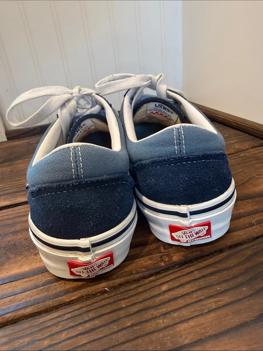 Vans Men's Old Skool Blue Suede Skate Shoes